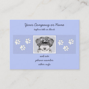 Tibetan Terrier Painting - Niedliche Original Dog  Visitenkarte
