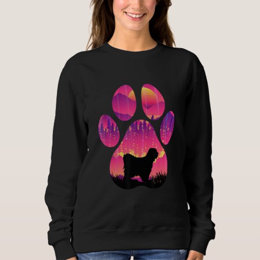 Tibetan Terrier Paw Mom Dad Dog  Women Men Sweatshirt (Vorderseite)