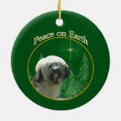 Tibetan Terrier Peace Keramik Ornament (Hinten)