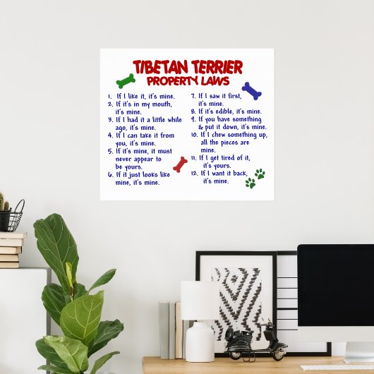TIBETAN TERRIER PL2 POSTER (Heimbüro)