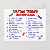 TIBETAN TERRIER Property Laws 2 Postkarte (Vorderseite)