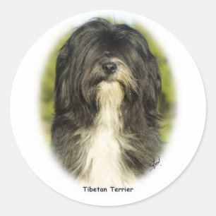 Tibetan Terrier Runder Aufkleber
