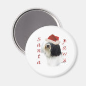 Tibetan Terrier Santa Paws Magnet (Vorderseite/Rückseite)