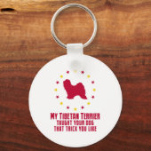 Tibetan Terrier Schlüsselanhänger (Vorderseite)