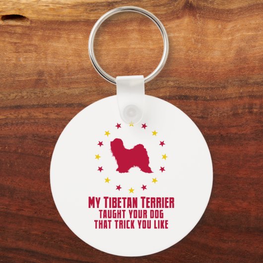 Tibetan Terrier Schlüsselanhänger (Vorderseite)