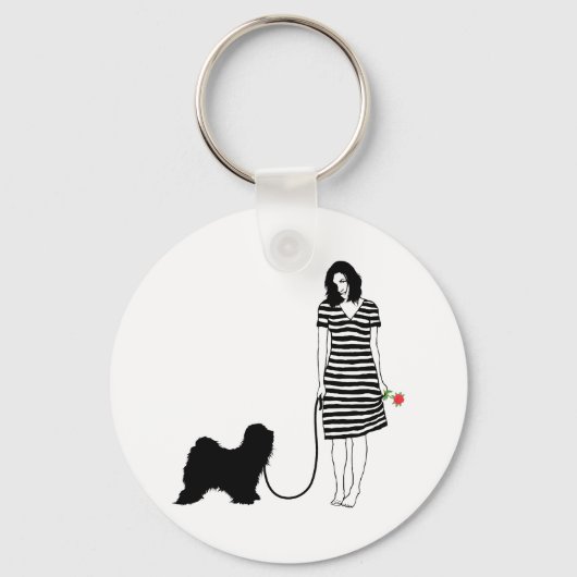 Tibetan Terrier Schlüsselanhänger (Vorderseite)