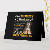 Tibetan Terrier Sehr geehrte Mommy vielen Dank, da Karte (Gelbe Blume)