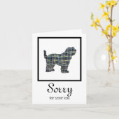 Tibetan Terrier/TT Hunde Sympathiekarte Karte (Gelbe Blume)