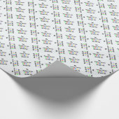 Tibetan Terrier Walks Design Geschenkpapier (Ecke)