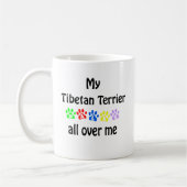 Tibetan Terrier Walks Design Kaffeetasse (Links)