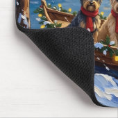 Tibetan Terrier Weihnachtsboot Urlaub Mousepad (Ecke)