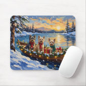 Tibetan Terrier Weihnachtsboot Urlaub Mousepad (Mit Mouse)