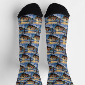 Tibetan Terrier Weihnachtsboot Urlaub Socken (Oben)