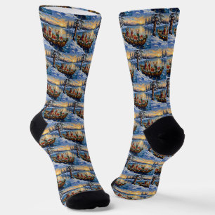 Tibetan Terrier Weihnachtsboot Urlaub Socken
