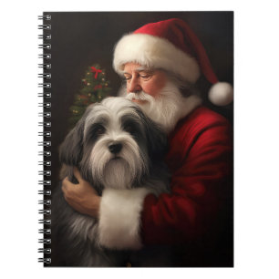 Tibetan Terrier Weihnachtsmann Festliches Weihnach Notizblock