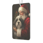 Tibetan Terrier Weihnachtsmann Weihnachten Autolufterfrischer (Links)