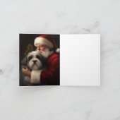 Tibetan Terrier Weihnachtsmann Weihnachten Karte (Innenseite)