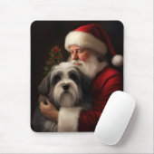 Tibetan Terrier Weihnachtsmann Weihnachten Mousepad (Mit Mouse)