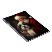 Tibetan Terrier Weihnachtsmann Weihnachten Notizblock (Rechte Seite)