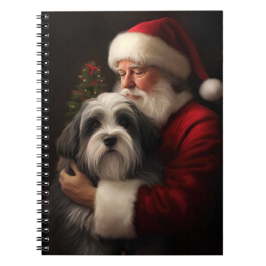 Tibetan Terrier Weihnachtsmann Weihnachten Notizblock (Vorderseite)