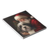 Tibetan Terrier Weihnachtsmann Weihnachten Notizblock (angewinkelt)