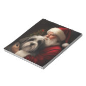 Tibetan Terrier Weihnachtsmann Weihnachten Notizblock (Rotiert)