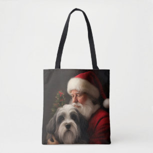 Tibetan Terrier Weihnachtsmann Weihnachten Tasche