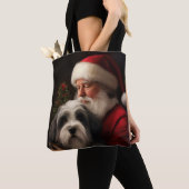 Tibetan Terrier Weihnachtsmann Weihnachten Tasche (Von Nahem)