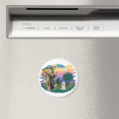 Tibetan Terrier (weiß) Magnet (In Situ (Geschirrspüler))