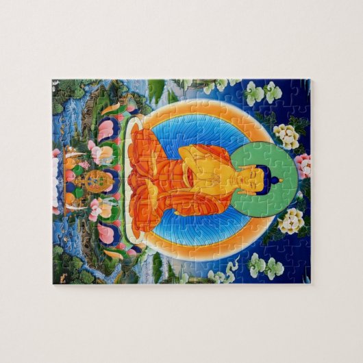 Tibetan Thangka Prabhutaratna Buddha Jigsaw Puzzle (Horizontal)