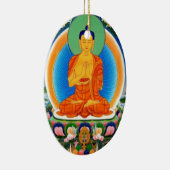 Tibetan Thangka Prabhutaratna Buddha Keramik Ornament (Rechts)