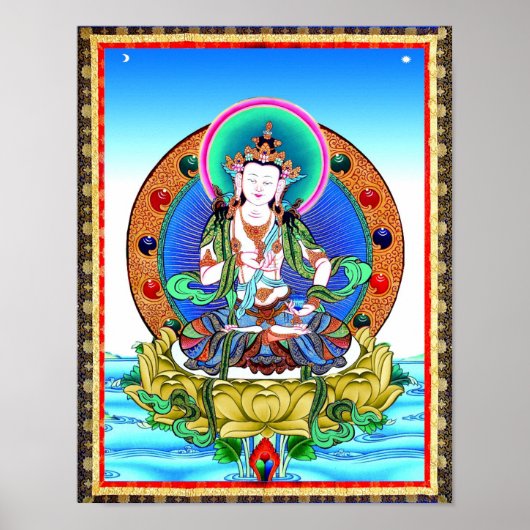Tibetan Thangka Vajrasatmwst Mandala Poster Print (Vorne)