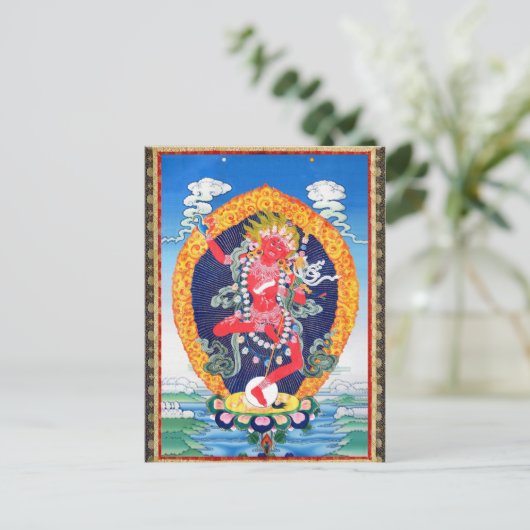 Tibetan Thangka Vajravarahi Postkarte (Stehend Vorderseite)