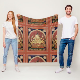 Tibetan Thangka von Guhyasamaja Akshobhyavajra Fleecedecke