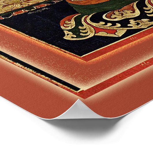 Tibetan Thangka von Guhyasamaja Akshobhyavajra Poster (Ecke)