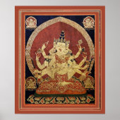 Tibetan Thangka von Guhyasamaja Akshobhyavajra Poster (Vorne)