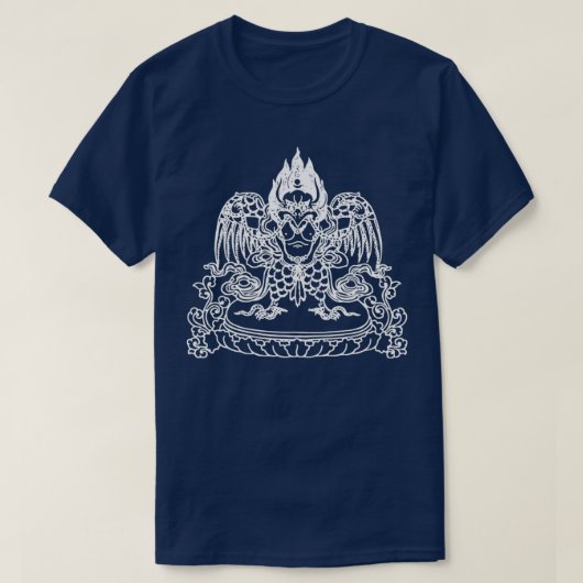 Tibetan Vajrayana Dharma Garuda Mythical Bird Budd T-Shirt (Design vorne)