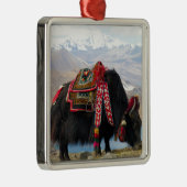 Tibetan Yak Silbernes Ornament (Rechts)
