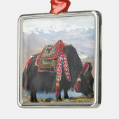 Tibetan Yak Silbernes Ornament (Links)