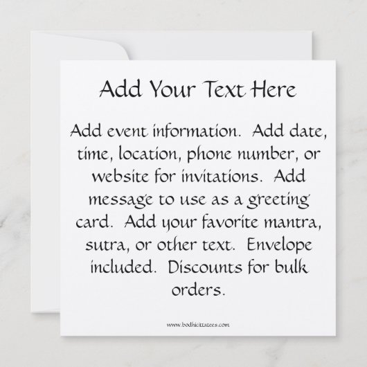 Tibetaner OM in der Lotus-Thron-Mandala Einladung (Rückseite)