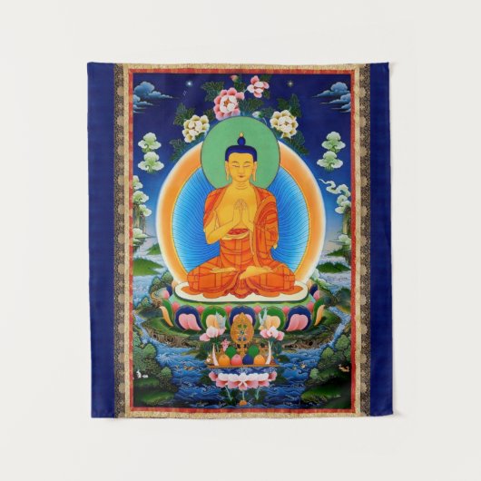 Tibetaner Thangka Prabhutaratna Buddha Wandteppich (Vorderseite)