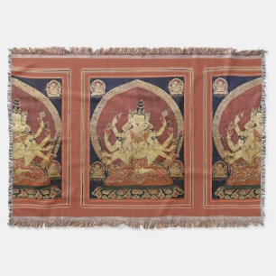 Tibetaner Thangka von Guhyasamaja Akshobhyavajra Decke