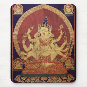Tibetaner Thanka von Guhyasamaja Akshobhyavajra Mousepad