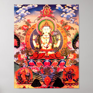 Tibetanische buddhistische Kunst Poster