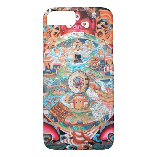 Tibetanische buddhistische Kunst (Rad des Lebens) Case-Mate iPhone Hülle (Rückseite)