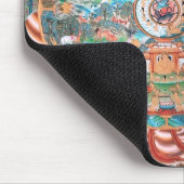 Tibetanische buddhistische Kunst (Rad des Lebens) Mousepad (Ecke)