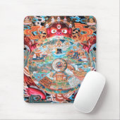 Tibetanische buddhistische Kunst (Rad des Lebens) Mousepad (Mit Mouse)