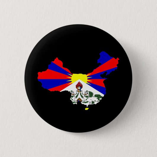 Tibetanische China Button (Vorderseite)