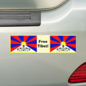 Tibetanische Flagge - freies Tibet! Autoaufkleber (Auf Auto)