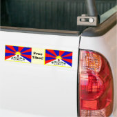 Tibetanische Flagge - freies Tibet! Autoaufkleber (Auf Lkw)